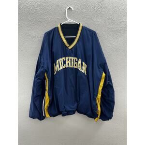 Starter Windbreaker Size XXL Michigan Wolverines Reversible Sweatshirt Pullover